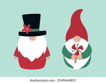 Set of Christmas Gnome flat stock vector illustration
Cute Christmas gnome elements.
Merry Christmas and happy holidays.