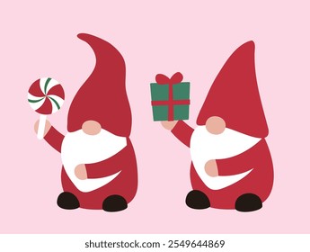 Set of Christmas Gnome flat stock vector illustration
Cute Christmas gnome elements.
Merry Christmas and happy holidays.