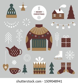 set of christmas graphic elements