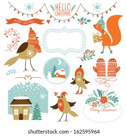 Set of Christmas graphic elements 