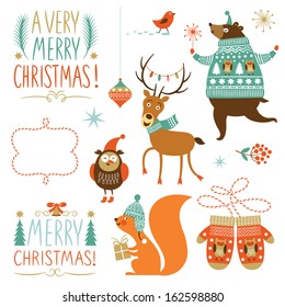 Set of Christmas graphic elements 