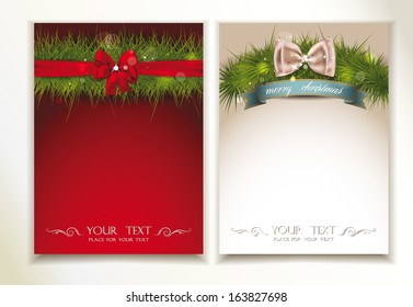 Set of christmas greeting cards