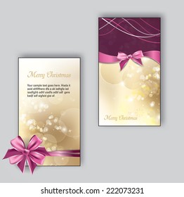 Set of Christmas Greeting Cards.