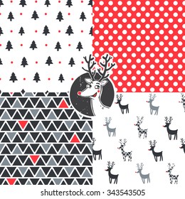 Conjunto de Navidades hipster sin patrones.
