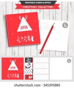Set of Christmas hipster seamless patterns.