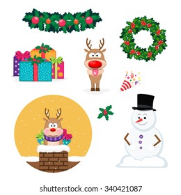 Set of Christmas holiday