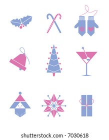 Set of christmas holidays icons