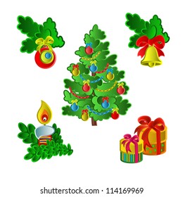 Set of christmas icons