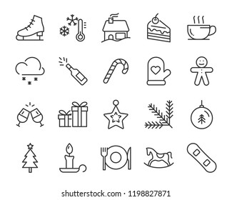 set of christmas icons 