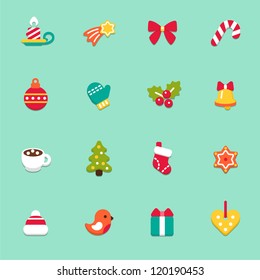 set of christmas icons