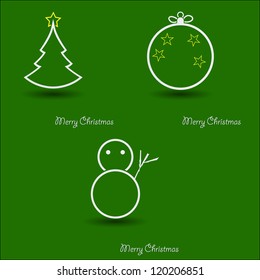 set of Christmas icons