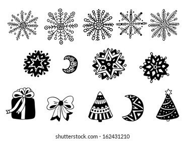 set of christmas icons 