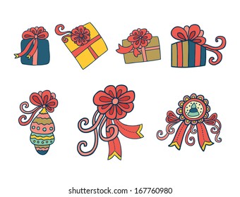 set of christmas icons