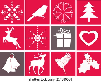 Set of Christmas icons
