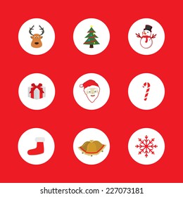 Set of Christmas icons