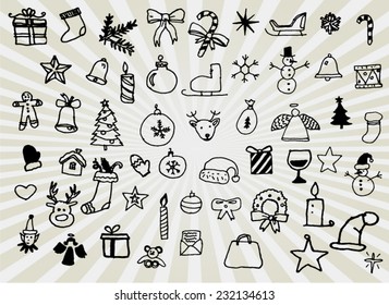 Set von Weihnachtssymbolen