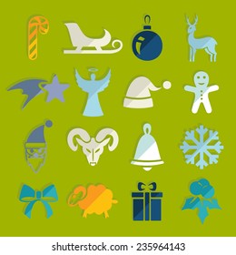 Set of Christmas icons