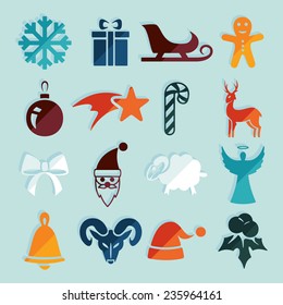 Set of Christmas icons
