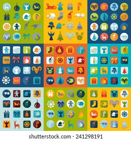 Set of Christmas icons