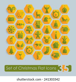 Set of Christmas icons