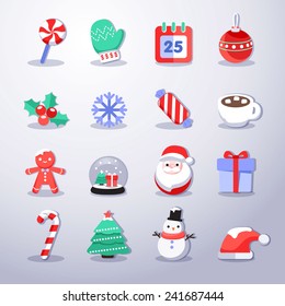 Set of Christmas icons 