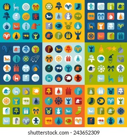 Set of Christmas icons