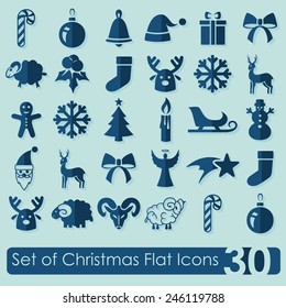 Set of Christmas icons