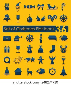 Set of Christmas icons