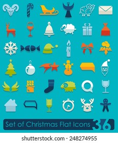 Set of Christmas icons
