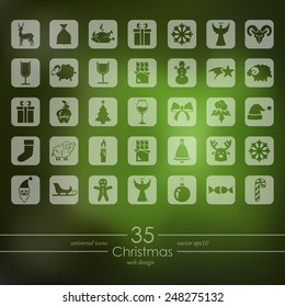 Set of Christmas icons