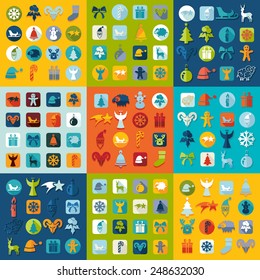Set of Christmas icons
