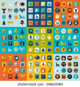 Set of Christmas icons