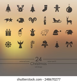 Set of Christmas icons