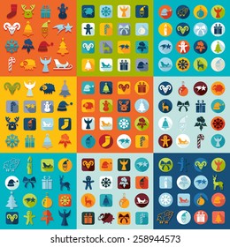 Set of Christmas icons