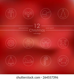 Set of Christmas icons