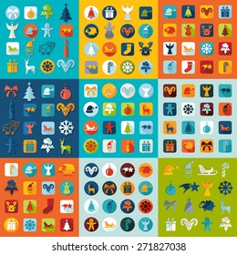 Set of Christmas icons