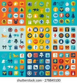 Set of Christmas icons
