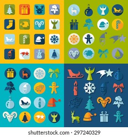 Set of Christmas icons