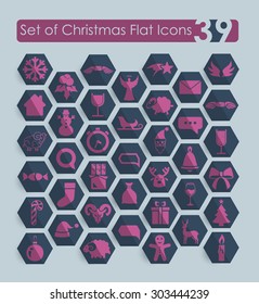 Set of Christmas icons