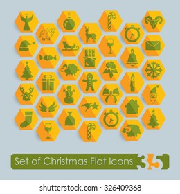 Set of Christmas icons
