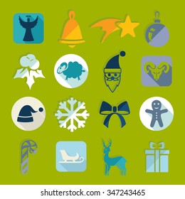 Set of Christmas icons