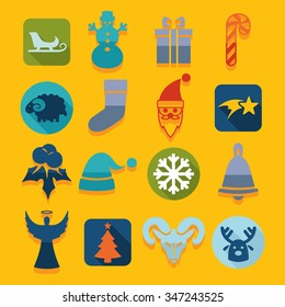 Set of Christmas icons
