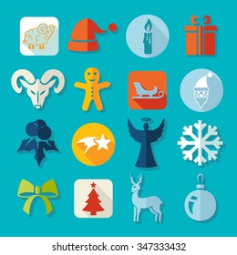 Set of Christmas icons