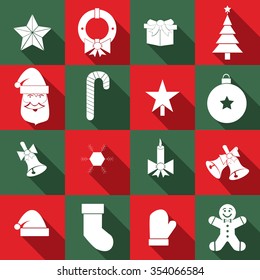 Set of Christmas icons