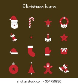 Set of Christmas icons