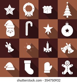 Set of Christmas icons