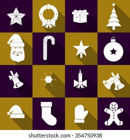 Set of Christmas icons