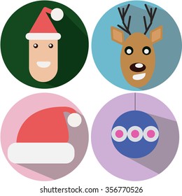 Set of Christmas icons