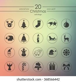 Set of Christmas icons