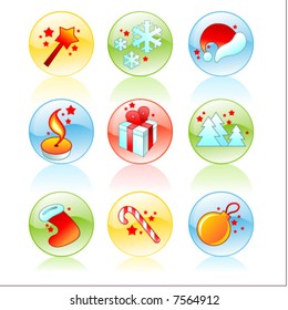 Set of christmas icons